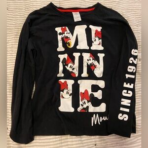 Disney Black Long Sleeve Shirt with Minnie Mouse